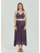 Floral Patterned Loose Asymmetric Plus Size Skirt